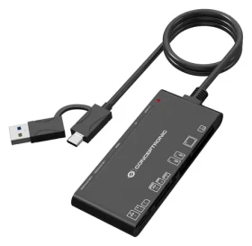 Conceptronic BIAN10B čierna / Čítačka pamäťových kariet / 7v1 / USB-A/USB-C 3.2 Gen 1 (BIAN10B)