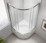 POLYSAN - SELMA štvrťkruhová sprchová zástena 900x900x1650, čire sklo MD2516
