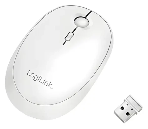 LogiLink Bezdrôtová myš biela / Bezdrôtová myš / 800/1200/1600 DPI / Bluetooth 4.0 / 2.4 GHz (ID0205)