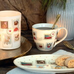 GREEN GATE Servírovací tanier Xmas Letter white 24 cm