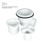 Mereo Štvrťkruhová sprchová vanička s oblým krytom sif., 90x90x3 cm, vr. sif., bez nožičiek, liaty mramor CV05CS