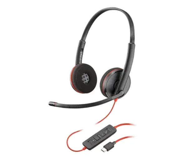 Poly Blackwire C3220 čierna / Náhlavná súprava / mikrofón / dve slúchadlá / USB-C (80S07AA)