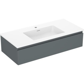 MEXEN/S - Orio kúpeľňová skrinka 100 cm s umývadlom Otis, 1 šuplík, grafit mat/biela mat 91A10-10023-1-BF66-W18M01
