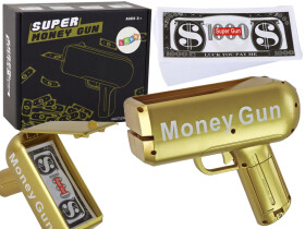Mamido Strieľajúce zlatá pištoľ na peniaze - Money Gun bankovky