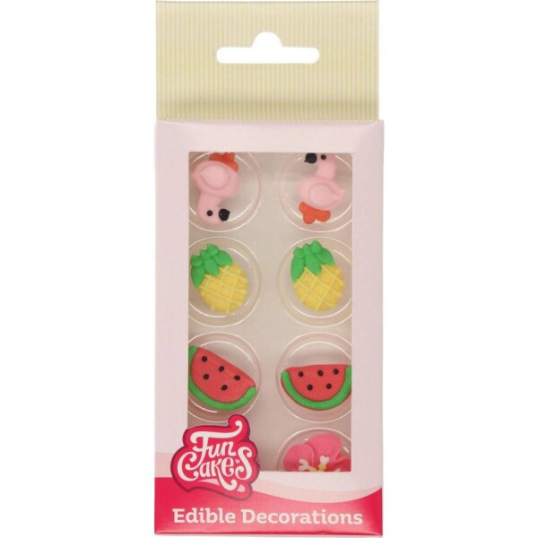 Cukrové zdobenie 8 ks Tropical - FunCakes - FunCakes