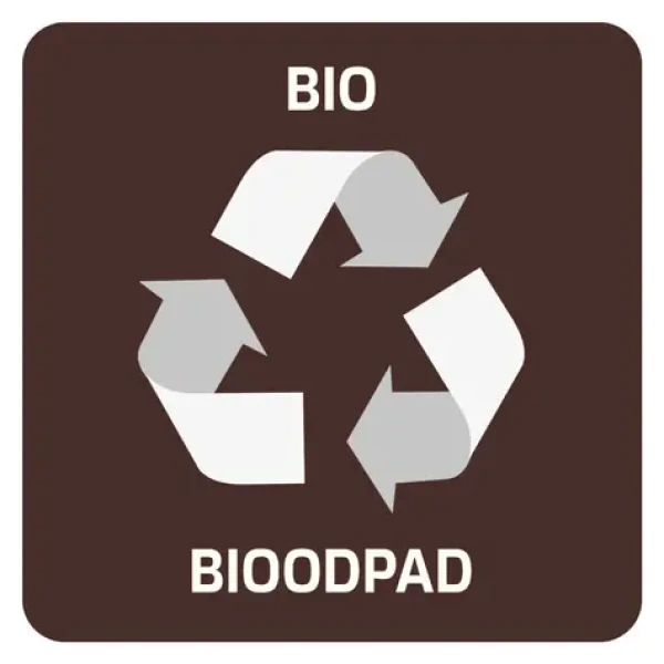 Samolepka na triedený odpad BIO hnedá / Samolepka / 8 x 8 cm
