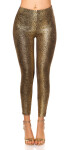 Sexy Leggings with snake-print GOLD S