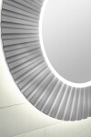 SAPHO - PRIDE STRIP guľaté zrkadlo s LED osvetlením v ráme, priemer 90cm, strieborná PD952