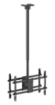 Equip 43"-86" čierna / Stropný držiak TV / 2 obrazovky chrbtom k sebe / VESA 600×400 / nosnosť 2× 50 kg (650377)