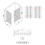 CERANO - Sprchová zástena Walk-in Crystal TL/P - 8 mm - bezvzperový systém - zlatá, transparentné sklo - 140x70x200 CER-8050BD5664