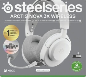 SteelSeries Steelseries Arctis Nova 3X Sada słuchawkowy Bezprzewodowy Opaska na głowę Muzyka/dzień powszedni Bluetooth Biely