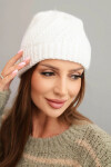 Dámska zimná čiapka s vlnou biela UNI