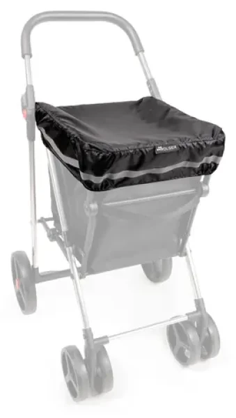 Rolser Poncho Basket reflexná čierna / Pláštenka pre nákupnú tašku na kolieskach