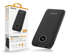 Aligator Power bank PD20W+QC22.5W / 10000mAh / čierna (PBPD10BK)