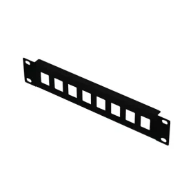 Lanview LKS675BL čierna / Patch panel / 10 "/ 8 portov / 1U / pre Keystone / nesadený (LKS675BL)