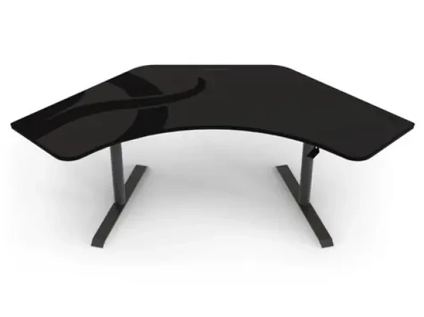 Arozzi ARENA ANGELO Gun Metal / Herný stôl / rohový / kovovo šedý / D: 225cm / Š: 102cm / V: 71cm-81cm (ARENA-ANGELO-GM)