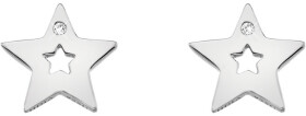 Hot Diamonds Strieborné hviezdičkové náušnice s pravými diamantmi Amulets DE587