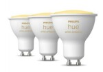 Philips Hue GU10 5W 3 ks biela / múdra LED žiarovka / 350 lm / 2200-6500k / stmievateľná (929001953312)