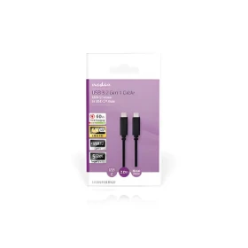 Nedis USB-C kábel 60 W 2 m / Kábel USB / USB 3.2 Gen 1 / USB-C - USB-C / 5 Gbps (CCGB64700BK20)