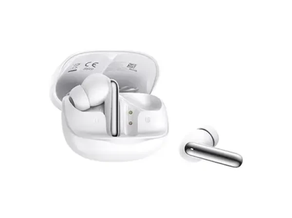 QCY MeloBuds HT12 biela / Bezdrôtové slúchadlá s mikrofónom / TWS / ANC / Bluetooth 5.4 / IPX4 / dobíjací box (HT12 white)