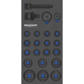 Matador Schraubwerkzeuge sada vložiek zástrčného kľúča nárazového skrutkovača, 1/2 (12.5 mm), 22-dielna, 81647475; 81647475