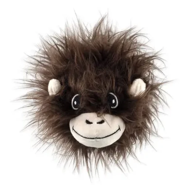 Dog Fantasy Hračka - Jungle hlava opičí pískacie tm. hnedá 12 cm (454-13318)