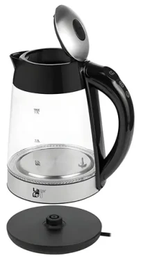 Lafe Lumi čierna / Rýchlovarná kanvica / 2200W / 1,7 l / sklo / RGB podsvietenie (LAFCZA46806)