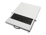 Equip 19" sivý šuplík na klávesnici s touchpadom / DE layout / uzamykateľný / 1,8 m kábel (261612)