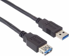 PremiumCord Predlžovací kábel USB 3.0 Super-speed 5Gbps / samec - samica / 0.5m (ku3paa05bk)