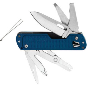 Leatherman Free T4 Modrá / Multitool / 12 nástrojov / 121 g (832879)