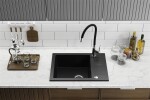 Kuchinox - SHIRE granitový drez 1-kom s odkvapkávačom SBS_713Y