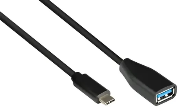 Good Connections USB-C - USB-A OTG čierna (2811-OTG) / Kábel / USB 3.2 Gen 1 / 0,1 m / 5 Gbit/s (2811-OTG)