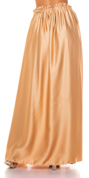 Sexy Satin-Look Maxi Skirt Einheitsgroesse