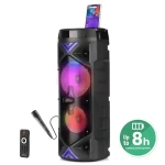 Media-Tech FUNBOX KEG PRO MT3182 čierna / Párty reproduktor / RMS 50W / PMPO 1400W / Bluetooth 5.0 / FM rádio (MT3182)