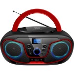Silva Schneider MPC 19.4 USB 210718 CD-rádio, FM, AUX, CD, USB, čierna, červená; 210718