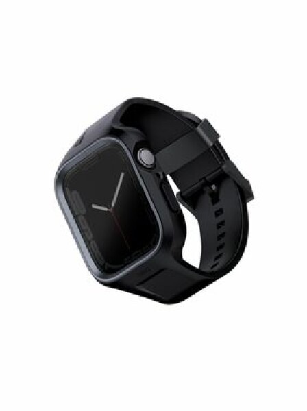 Uniq Monos 2v1 remienok a ochranné hybridné púzdro pre Apple Watch 45 amp; 44MM - MIDNIGHT BLACK (čierna) (8886463680834)