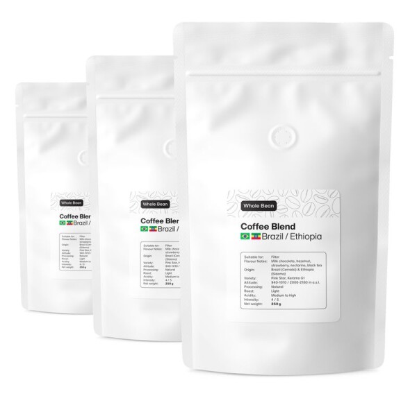 Vilgain Kávový blend – 3× Brazil / Ethiopia 250 g