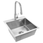 REA - Oceľový drez Leo 40 BRUSH NICKEL ZLE-06000