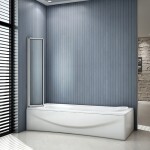 H K - Vaňová zástena päťdielna V5 120M, matný chróm, číre sklo SE-V5 120M