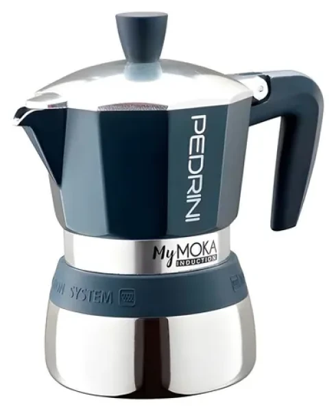 Pedrini MyMoka modrá / Moka kanvička / 0,15 l / 3 šálky / hliník + nerez / pre indukciu (100002164145)