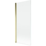 MEXEN - MIST vaňová zástena 80x150 cm 6mm 1-s, zlatá, číra 8A9-080-001-50-00