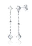 JVD Strieborné visiace náušnice so zirkónmi SVLE2933X61BI00