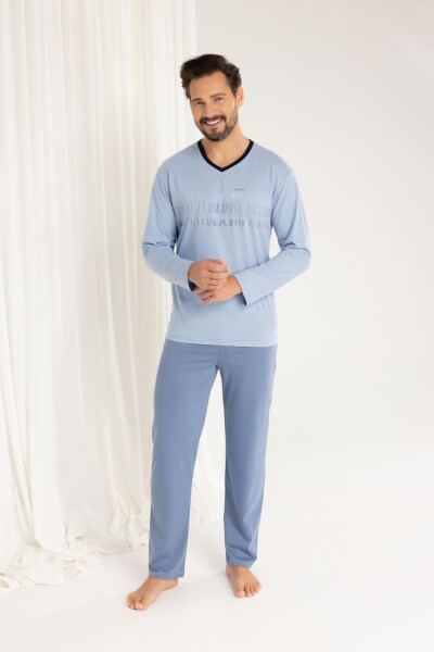 PÁNSKE PYŽAMO 495 J/25 Modrá L