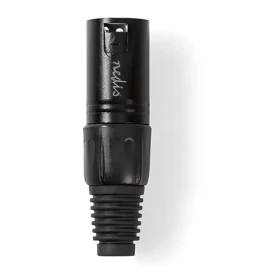 Nedis XLR konektor čierna / XLR zástrčka / Priamy / Spájkovacie / Poniklovaný (COTP15900BK)