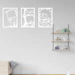 Veselá Stena Samolepka Bart Homer Lisa Simpsonovci Farba: oranžová, Veľkosť: 80 x 32 cm