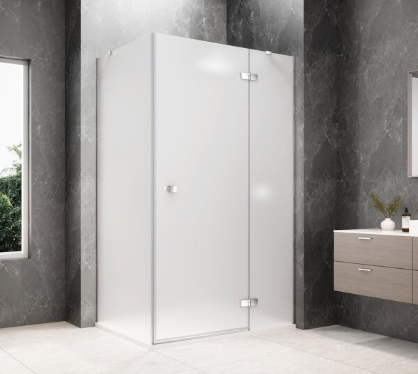 POLYSAN - GLOBE CHROME obdĺžniková sprchová zástena 1200x800, matné sklo, pravé GB1012-3215MRC