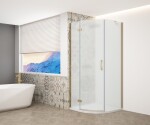 GELCO TRINITY GOLD štvrťkruhový kút 900x900 ľavý, matné sklo, GT6590ML-G GT6590ML-G