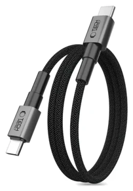 Tech-Protect Ultraboost DNA MagTwist šedá / Nabíjací kábel / USB-C / PD 100W / 5A / 100 cm