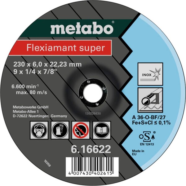 Metabo 616739000 brúsny kotúč lomený Ø otvoru 22.23 mm 25 ks; 616739000