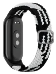 Beline Textile čierno-biela / Remienok pre XIAOMI Mi Band 8/9/10 / textilný